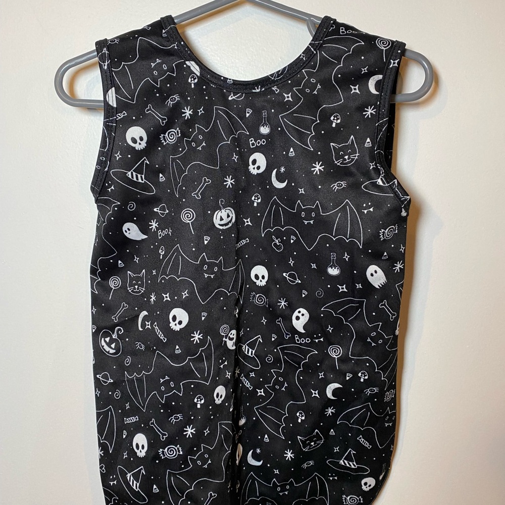 Kids Halloween-Themed Black Sleeveless Costume